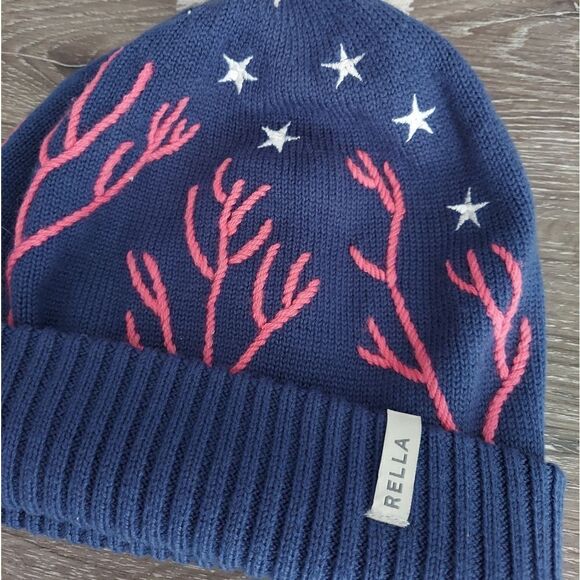 Rella Cable Knit Merino Wool Blend Fleece Lined Pom Pom Beanie One Size - Picture 2 of 4